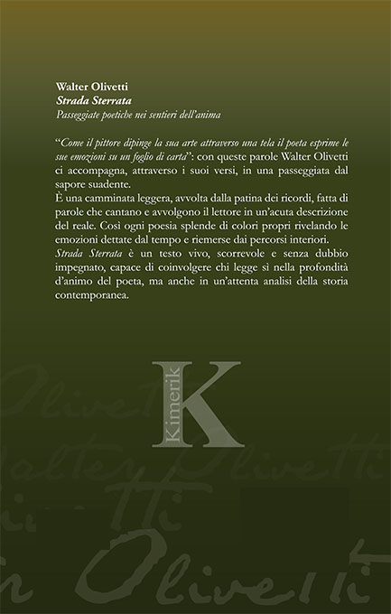 Quarta di copertina di Strada Sterrata